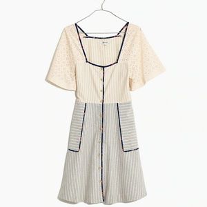 Patchwork Square Neck Dress